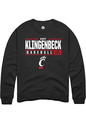 Kory Klingenbeck Rally Cincinnati Bearcats Mens NIL Stacked Box Long Sleeve Crew Sweatshi