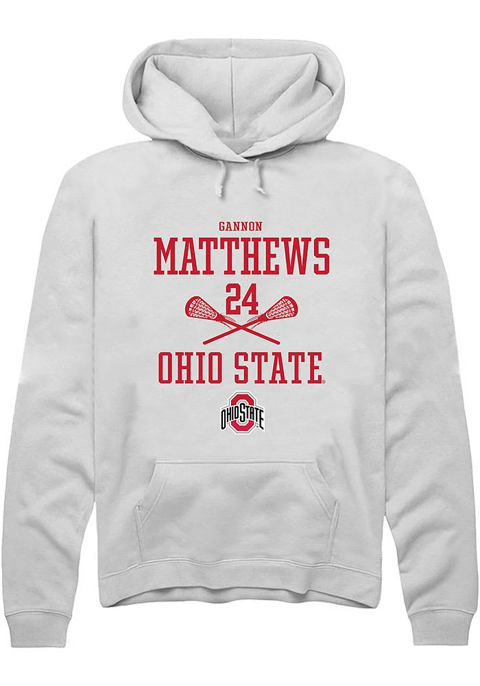 Gannon Matthews Rally Ohio State Buckeyes Mens NIL Sport Icon Long Sleeve Hoodie