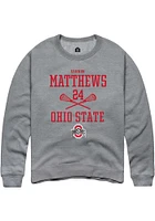 Gannon Matthews  Rally Ohio State Buckeyes Mens Graphite NIL Sport Icon Long Sleeve Crew Sweatsh..