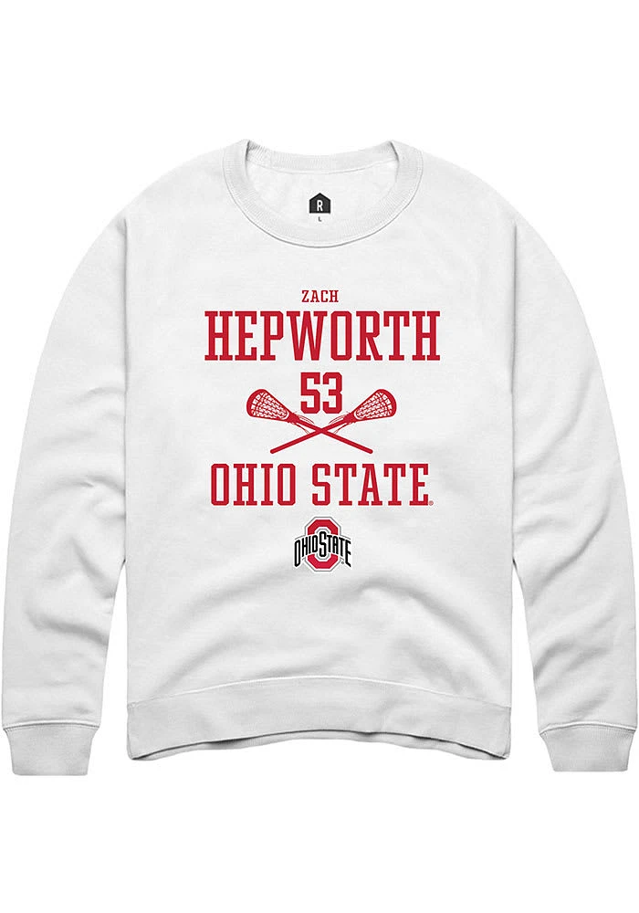 Zach Hepworth Rally Ohio State Buckeyes Mens NIL Sport Icon Long Sleeve Crew Sweatshirt