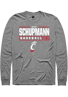 Kyle Schupmann  Cincinnati Bearcats Graphite Rally NIL Stacked Box Long Sleeve T Shirt