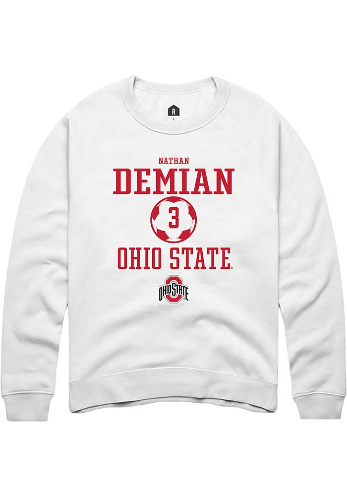 Nathan Demian Rally Ohio State Buckeyes Mens NIL Sport Icon Long Sleeve Crew Sweatshirt