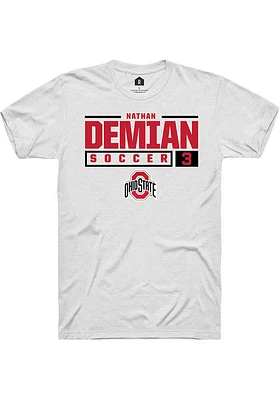 Nathan Demian Ohio State Buckeyes Rally NIL Stacked Box Short Sleeve T Shirt