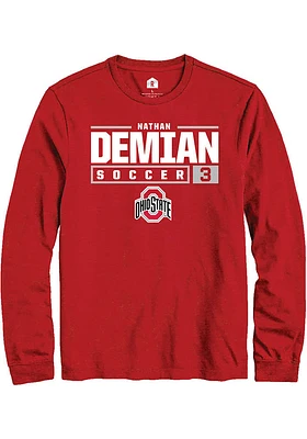 Nathan Demian Ohio State Buckeyes Rally NIL Stacked Box Long Sleeve T Shirt