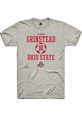 Parker Grinstead  Ohio State Buckeyes Ash Rally NIL Sport Icon Short Sleeve T Shirt