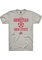 Parker Grinstead  Ohio State Buckeyes Ash Rally NIL Sport Icon Short Sleeve T Shirt