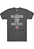 Patrick McLaughlin  Ohio State Buckeyes Dark Grey Rally NIL Sport Icon Short Sleeve T Shirt