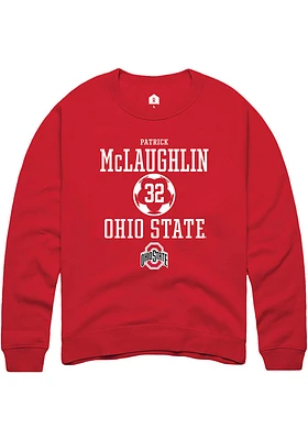 Patrick McLaughlin  Rally Ohio State Buckeyes Mens Red NIL Sport Icon Long Sleeve Crew Sweatshirt