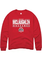 Patrick McLaughlin  Rally Ohio State Buckeyes Mens Red NIL Stacked Box Long Sleeve Crew Sweatshi..