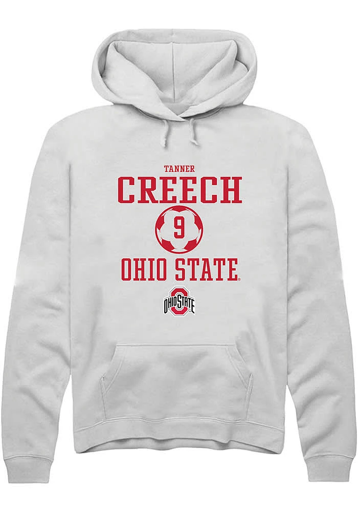 Tanner Creech Rally Ohio State Buckeyes Mens NIL Sport Icon Long Sleeve Hoodie