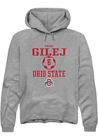 Thomas Gilej  Rally Ohio State Buckeyes Mens Graphite NIL Sport Icon Long Sleeve Hoodie