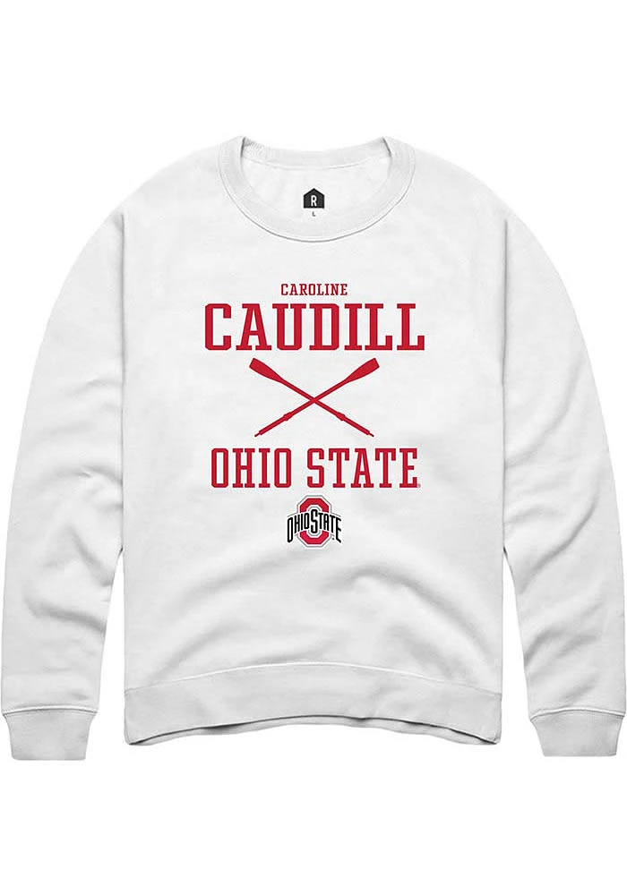 Caroline Caudill Rally Ohio State Buckeyes Mens NIL Sport Icon Long Sleeve Crew Sweatshirt