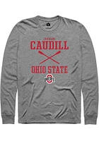 Caroline Caudill  Ohio State Buckeyes Graphite Rally NIL Sport Icon Long Sleeve T Shirt