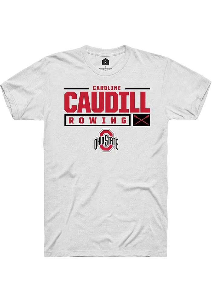 Caroline Caudill Ohio State Buckeyes Rally NIL Stacked Box Short Sleeve T Shirt