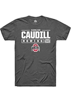 Caroline Caudill  Ohio State Buckeyes Dark Grey Rally NIL Stacked Box Short Sleeve T Shirt