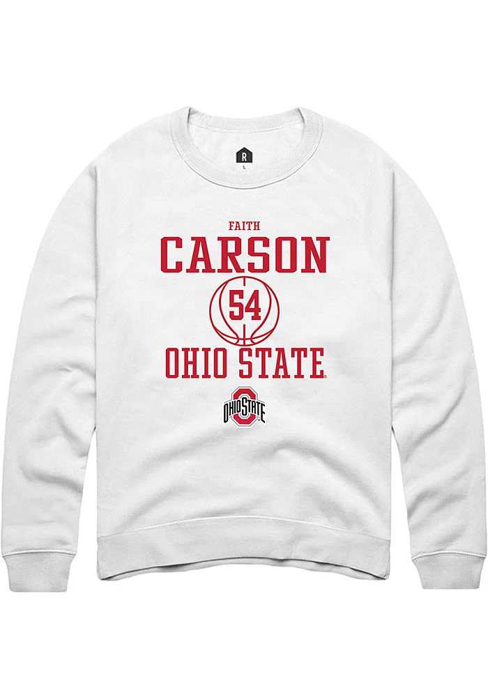 Faith Carson Rally Ohio State Buckeyes Mens NIL Sport Icon Long Sleeve Crew Sweatshirt