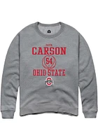 Faith Carson  Rally Ohio State Buckeyes Mens Graphite NIL Sport Icon Long Sleeve Crew Sweatshirt