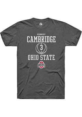 Kennedy Cambridge  Ohio State Buckeyes Dark Grey Rally NIL Sport Icon Short Sleeve T Shirt