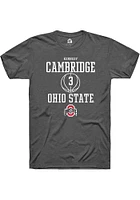 Kennedy Cambridge  Ohio State Buckeyes Dark Grey Rally NIL Sport Icon Short Sleeve T Shirt