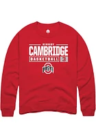 Kennedy Cambridge  Rally Ohio State Buckeyes Mens Red NIL Stacked Box Long Sleeve Crew Sweatshir..