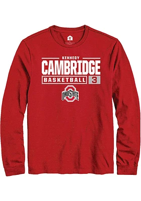 Kennedy Cambridge Ohio State Buckeyes Rally NIL Stacked Box Long Sleeve T Shirt