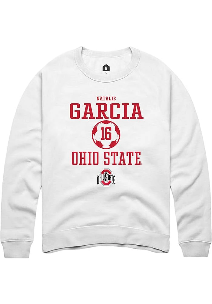 Natalie Garcia Rally Ohio State Buckeyes Mens NIL Sport Icon Long Sleeve Crew Sweatshirt