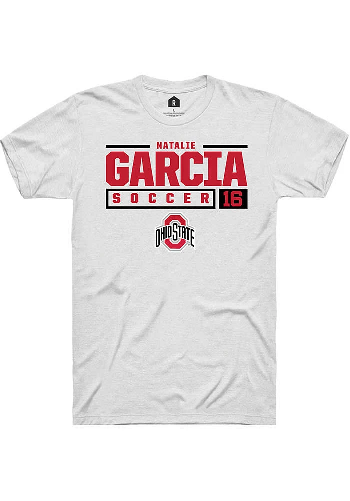 Natalie Garcia Ohio State Buckeyes Rally NIL Stacked Box Short Sleeve T Shirt