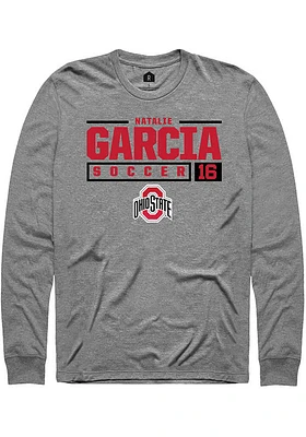 Natalie Garcia Ohio State Buckeyes Rally NIL Stacked Box Long Sleeve T Shirt