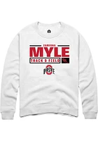 zamesha Myle Rally Ohio State Buckeyes Mens NIL Stacked Box Long Sleeve Crew Sweatshirt