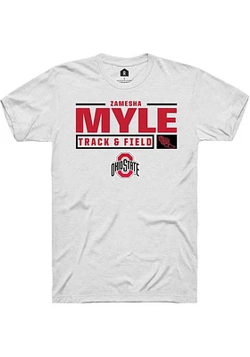 zamesha Myle Ohio State Buckeyes Rally NIL Stacked Box Short Sleeve T Shirt