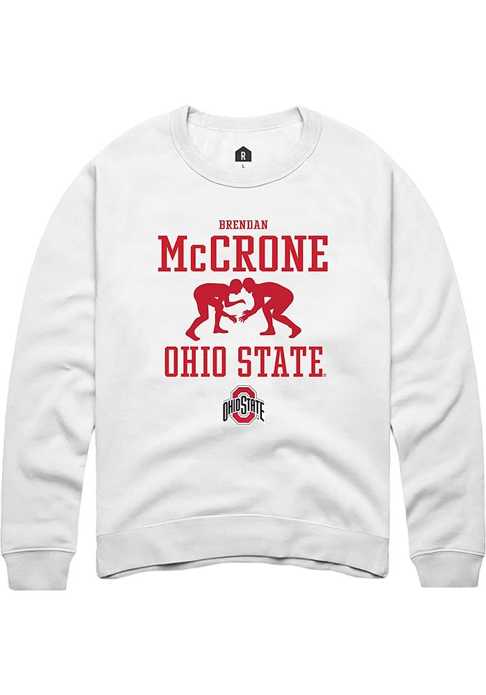 Brendan McCrone Rally Ohio State Buckeyes Mens NIL Sport Icon Long Sleeve Crew Sweatshirt