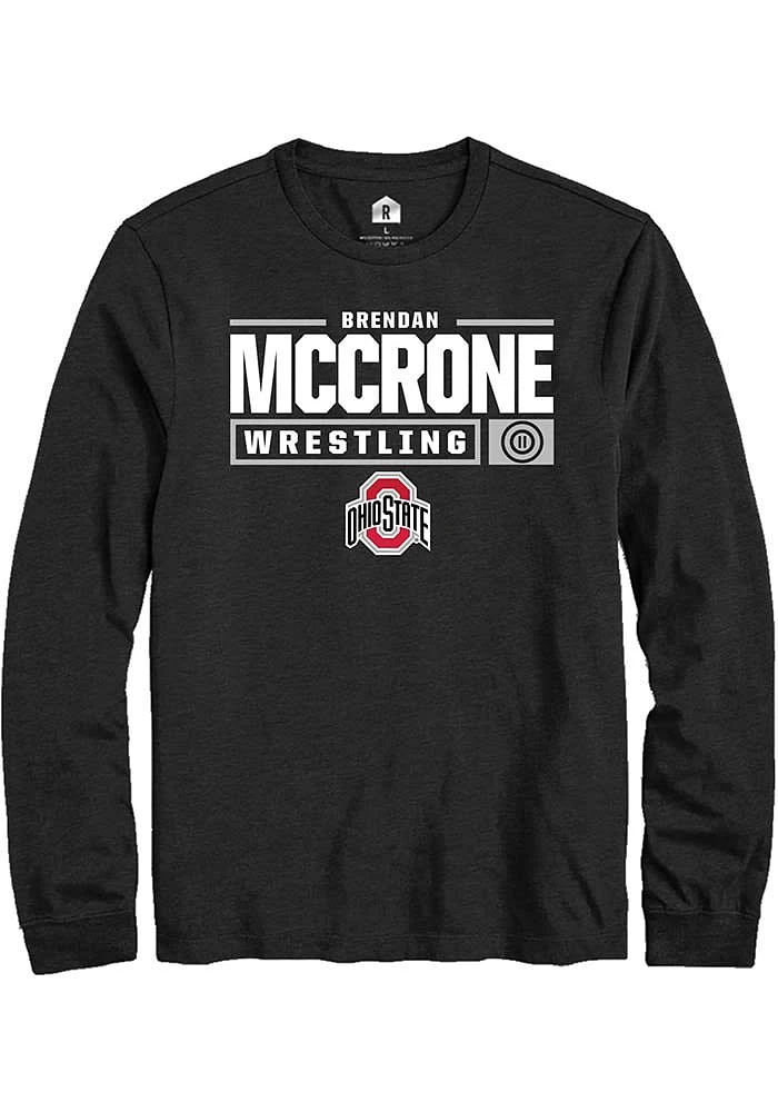 Brendan McCrone Ohio State Buckeyes Rally NIL Stacked Box Long Sleeve T Shirt