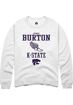 Sydney Burton Rally K-State Wildcats Mens NIL Sport Icon Track Long Sleeve Crew Sweatshirt