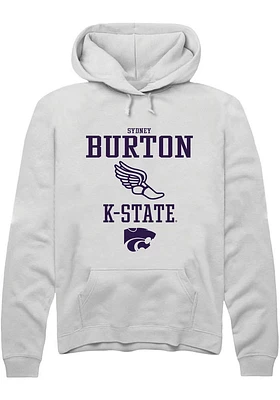 Sydney Burton Rally K-State Wildcats Mens NIL Sport Icon Track Long Sleeve Hoodie