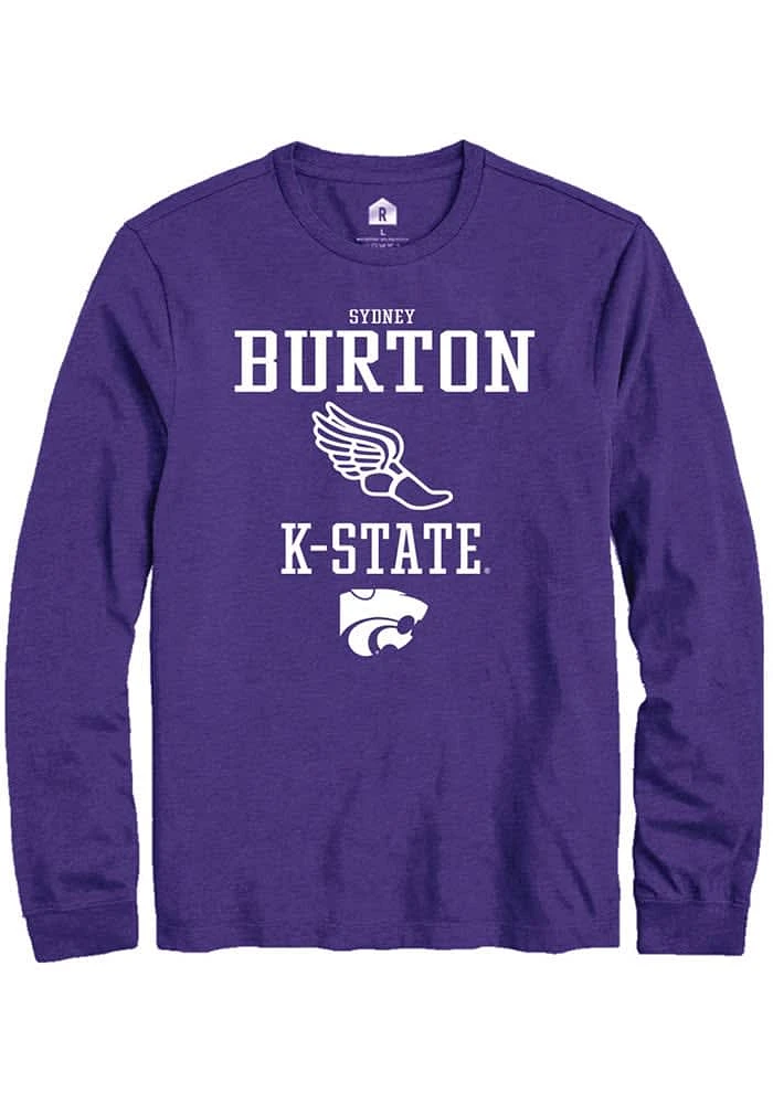 Sydney Burton K-State Wildcats Rally NIL Sport Icon Track Long Sleeve T Shirt
