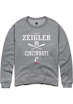 Trevor Zeigler  Rally Cincinnati Bearcats Mens Graphite NIL Sport Icon Long Sleeve Crew Sweatshi..