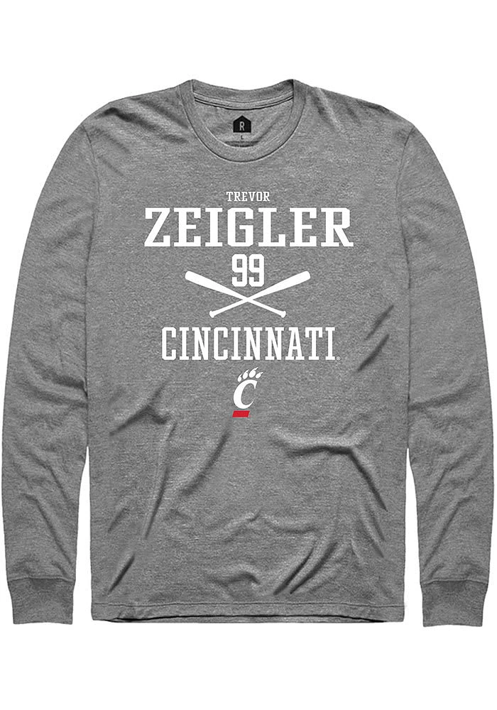 Trevor Zeigler  Cincinnati Bearcats Graphite Rally NIL Sport Icon Long Sleeve T Shirt