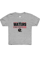 Lyviel Waters Rally Youth Grey Cincinnati Bearcats NIL Stacked Box Short Sleeve T-Shirt