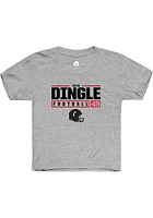 Jack Dingle Rally Youth Grey Cincinnati Bearcats NIL Stacked Box Short Sleeve T-Shirt