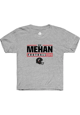 Ben Mehan  Rally Cincinnati Bearcats Youth Grey NIL Stacked Box Short Sleeve T-Shirt