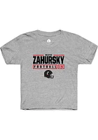 Devyn Zahursky  Rally Cincinnati Bearcats Youth Grey NIL Stacked Box Short Sleeve T-Shirt