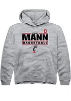 Chloe Mann  Rally Cincinnati Bearcats Youth Grey NIL Stacked Box Long Sleeve Hoodie