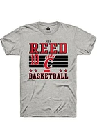 Josh Reed  Cincinnati Bearcats Ash Rally NIL Striped Short Sleeve T Shirt