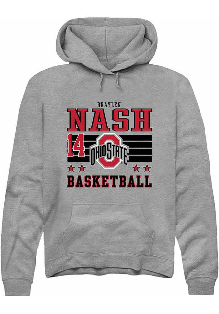Braylen Nash Rally Ohio State Buckeyes Mens NIL Striped Long Sleeve Hoodie