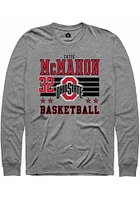 Cotie McMahon  Ohio State Buckeyes Grey Rally NIL Striped Long Sleeve T Shirt