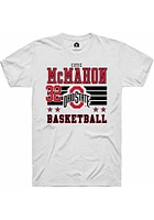 Cotie McMahon  Ohio State Buckeyes White Rally NIL Striped Short Sleeve T Shirt