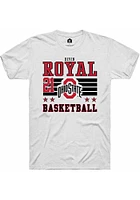 Devin Royal  Ohio State Buckeyes White Rally NIL Striped Short Sleeve T Shirt