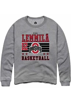 Elsa Lemmilä Rally Ohio State Buckeyes Mens NIL Striped Long Sleeve Crew Sweatshirt