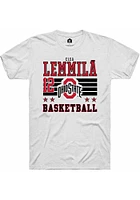 Elsa Lemmilä  Ohio State Buckeyes White Rally NIL Striped Short Sleeve T Shirt