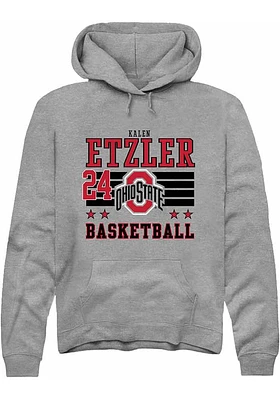 Kalen Etzler Rally Ohio State Buckeyes Mens NIL Striped Long Sleeve Hoodie